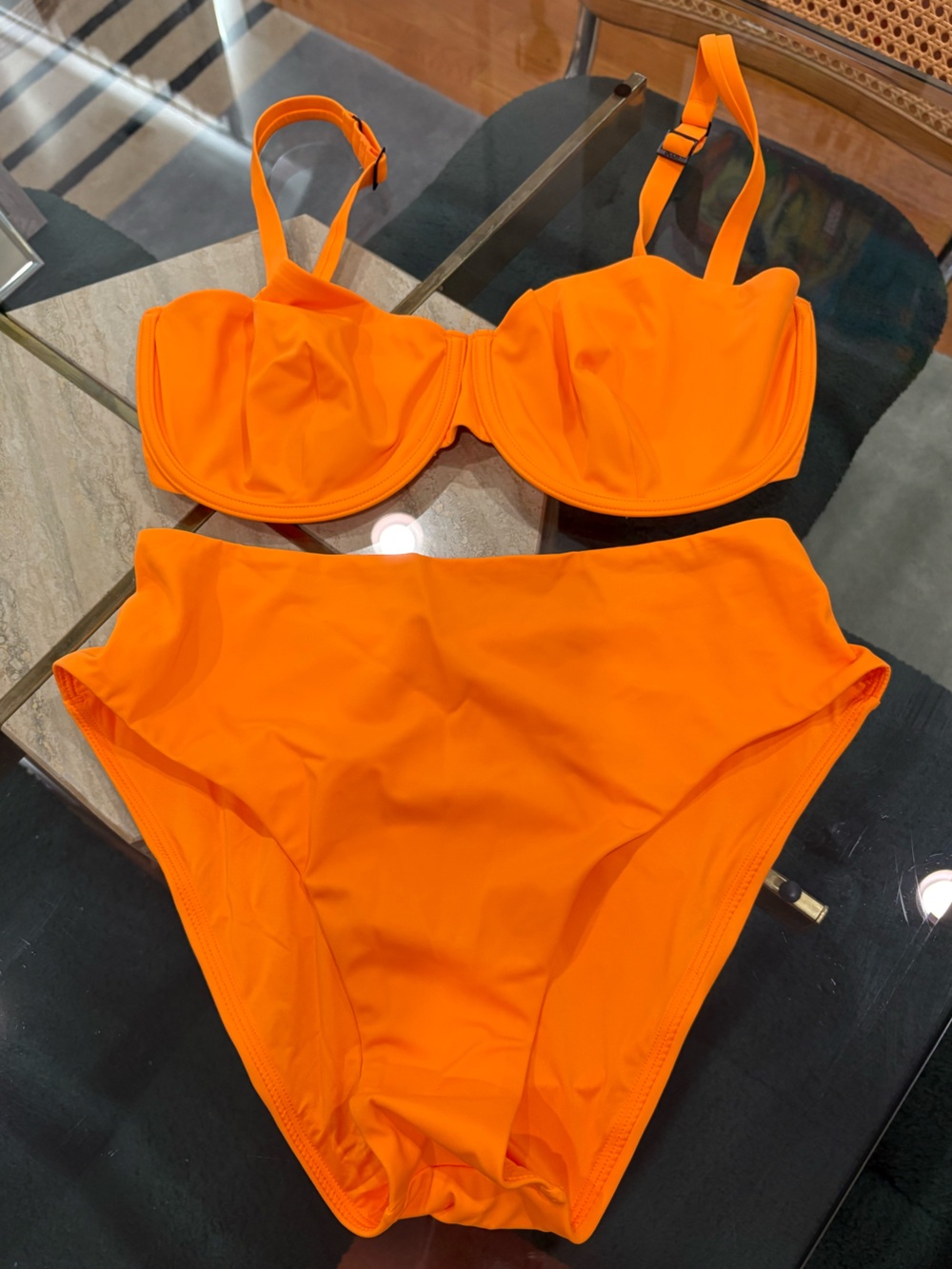 CUUP High-Waist Balconette bikini NWOT L